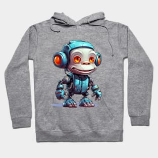 Cartoon monkey robots. T-Shirt, Sticker. Hoodie